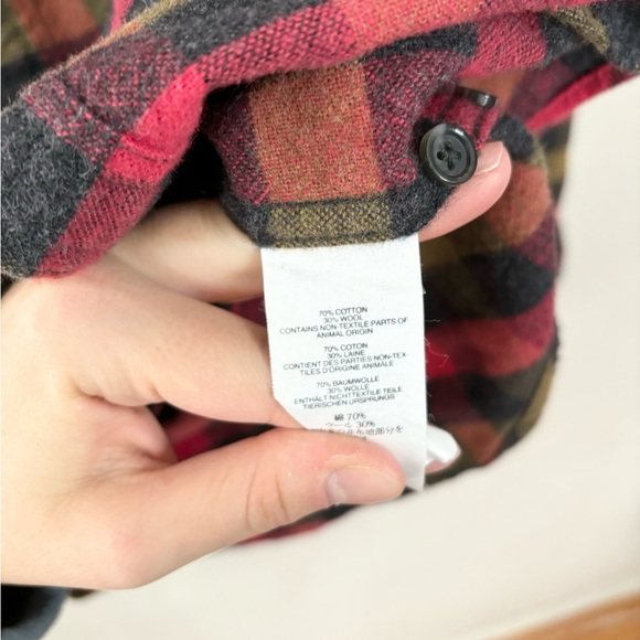 J Crew wool cotton blend plaid flannel elbow patches size XS mens - Picture 4 of 5